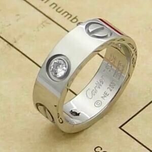 Love Screwdriver Platinum Ring Nail Stones
